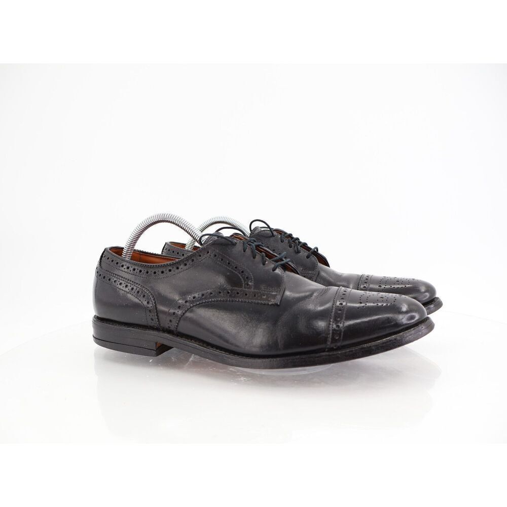 Allen Edmonds Men's Sanford Oxford Size 11 B Cap Toe Brogue Dress Shoe Black